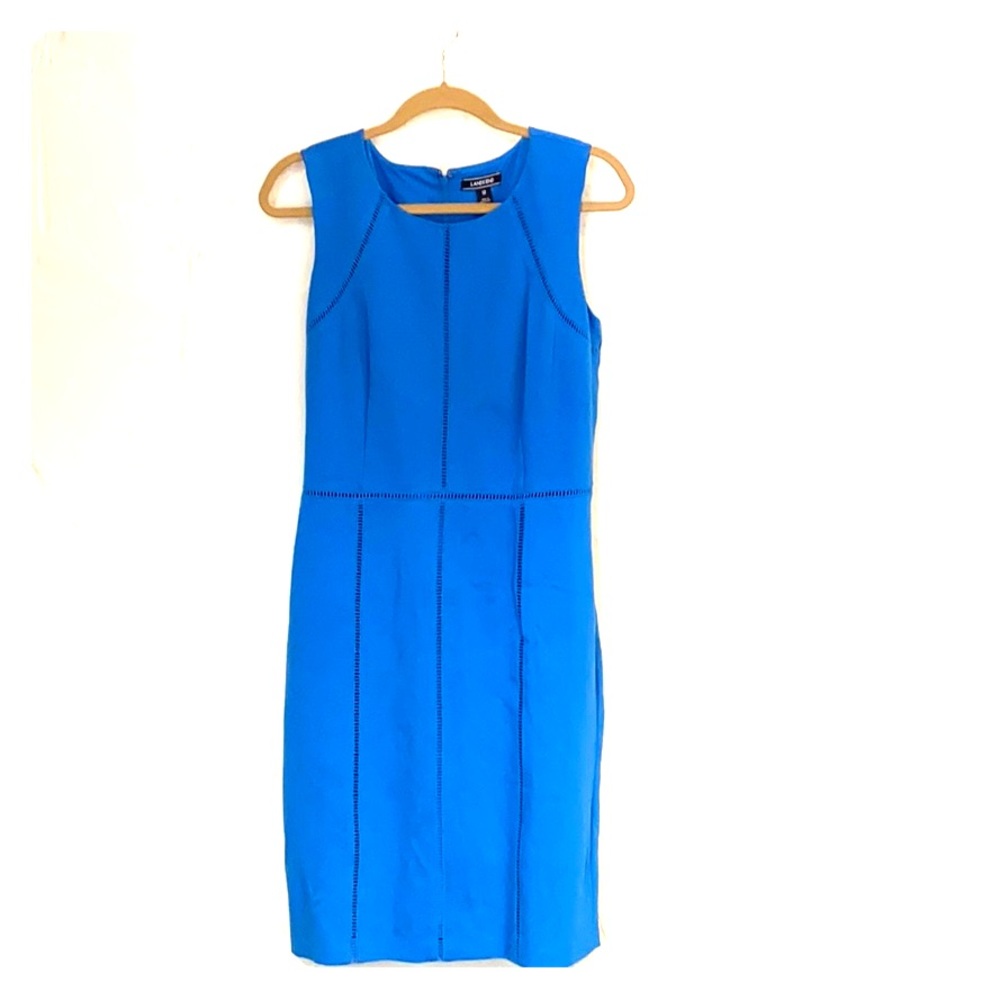 Bright blue jersey dress